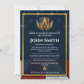 Amerikaanse vlag gouden eik militaire pensioen kaart (Voorkant)