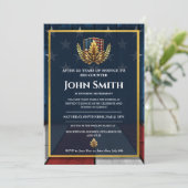 Amerikaanse vlag gouden eik militaire pensioen kaart (Staand voorkant)