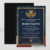 Amerikaanse vlag gouden eik militaire pensioen kaart (Voorkant / Achterkant)