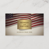 Amerikaanse vlag | Gouden rechthoek |  achtergrond Visitekaartje (Voorkant)