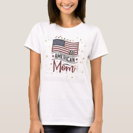 Amerikaanse vlag, gouden sterren, Amerikaanse moed T-shirt