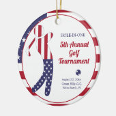 Amerikaanse vlag | Goudprijs voor het toernooi van Keramisch Ornament (Links)