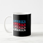 Amerikaanse vlag grafisch grappig 4 juli koffiemok (Links)