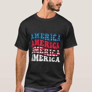 Amerikaanse vlag grafisch grappig 4 juli t-shirt
