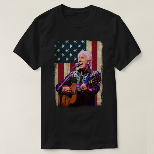  Amerikaanse vlag Graham Nash Legend T-shirt (Design voorkant)