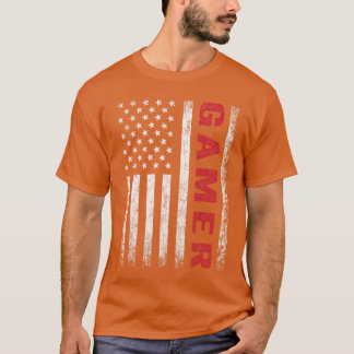 Amerikaanse Vlag Grappig Gamer Cadeau Videogames J T-shirt