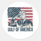  Amerikaanse vlag Grappig Trump Dank u Ronde Sticker (Voorkant)