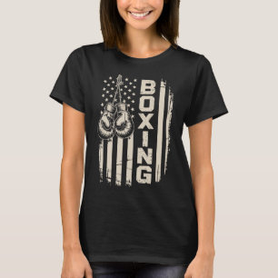 Amerikaanse Vlag Grappige Bokser Gym Handschoenen T-shirt