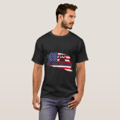 Amerikaanse Vlag Grappige Vader Vaderdag Beste Hon T-shirt (Voorkant volledig)