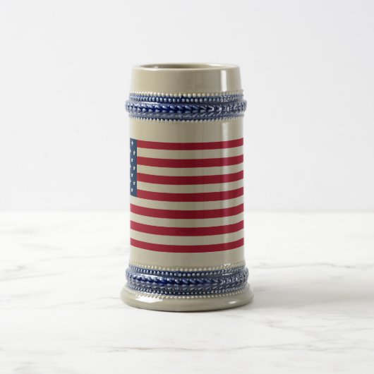 Amerikaanse vlag Gray/Blue 22 oz Stein Bierpul (Center)