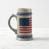 Amerikaanse vlag Gray/Blue 22 oz Stein Bierpul (Links)
