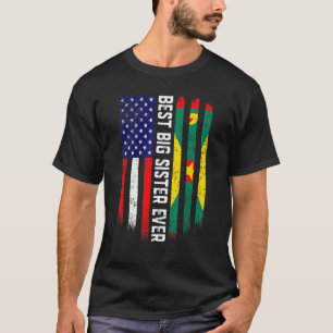 Amerikaanse vlag & Grenada vlag beste grote zus oo T-shirt