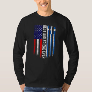 Amerikaanse Vlag & Griekenland Vlag Beste Vriendin T-shirt