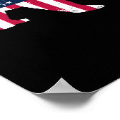 Amerikaanse vlag Grizzly Brown Beer Hunter Poster (Hoek)