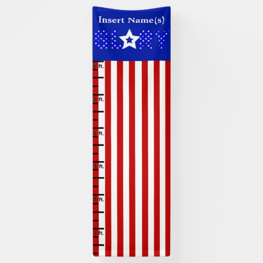 Amerikaanse Vlag Groeigrafiek Spandoek (Verticaal)