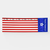 Amerikaanse Vlag Groeigrafiek Spandoek (Horizontaal)