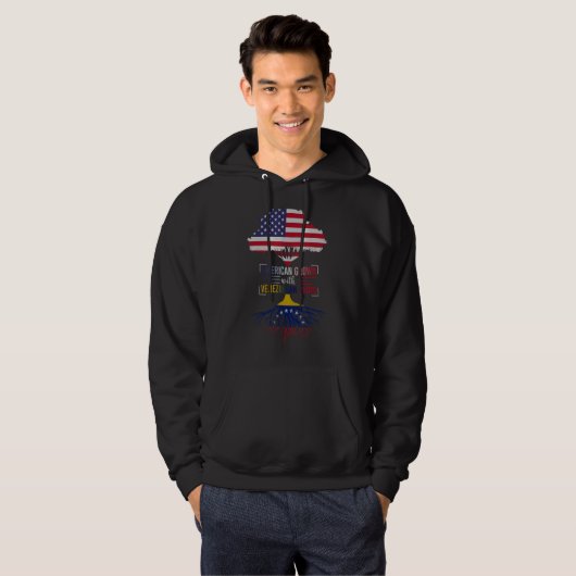 Amerikaanse vlag groeit met Venezolaanse roet Vene Hoodie (Voorkant volledig)