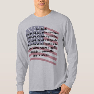 Amerikaanse vlag Grondwet Eerste Amendement T-shirt