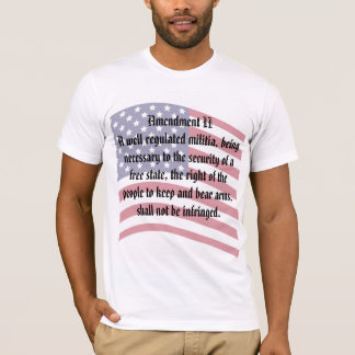 Amerikaanse vlag Grondwet Tweede Amendement T-shir T-shirt