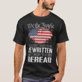 Amerikaanse vlag grondwet van de VS moet worden T-shirt (Voorkant)
