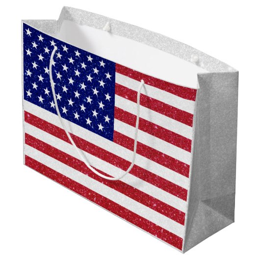 Amerikaanse vlag groot cadeauzakje (Achterkant Gekanteld)