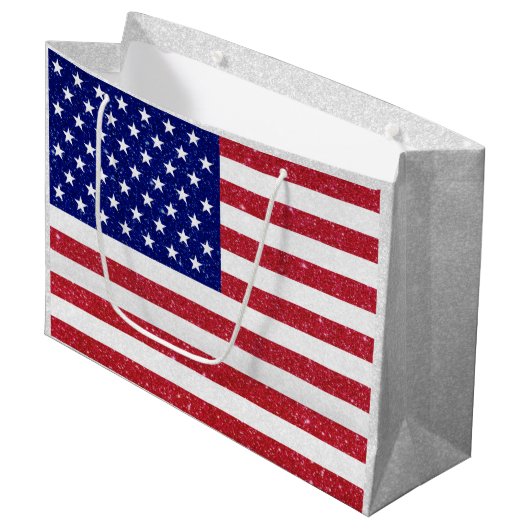 Amerikaanse vlag groot cadeauzakje (Voorkant Gekanteld)
