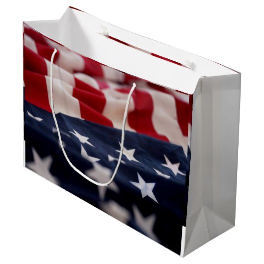 AMERIKAANSE VLAG GROOT CADEAUZAKJE (Voorkant Gekanteld)