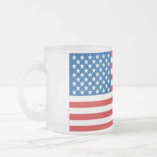 amerikaanse vlag groot matglas koffiemok
