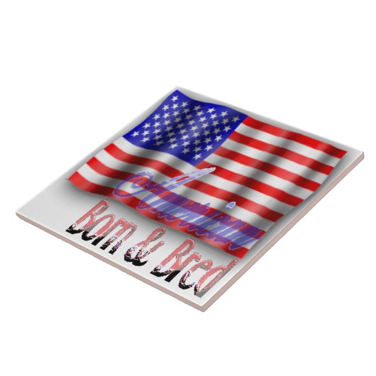 Amerikaanse vlag ・ Groot ・ Tile Tegeltje (Zijkant)