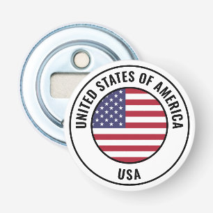 Amerikaanse vlag: groots patriottische bottenopene button flesopener