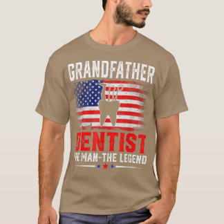 Amerikaanse vlag grootvader verdoofd door L T-shirt