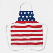 Amerikaanse vlag Grote Amerikaanse kraag Schort (Voorkant)