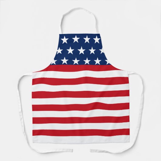 Amerikaanse vlag Grote Amerikaanse kraag Schort (Voorkant)