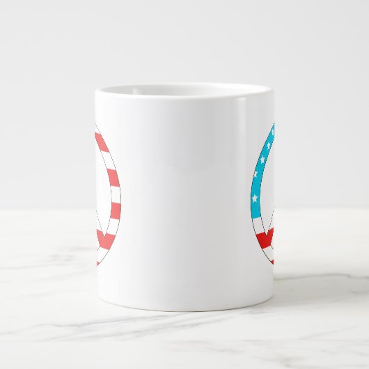 Amerikaanse vlag grote koffiekop (Voorkant)