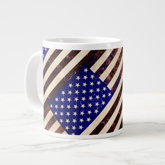 Amerikaanse  vlag grote koffiekop (Links)