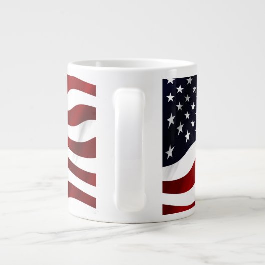 Amerikaanse vlag grote koffiekop (Achterkant)