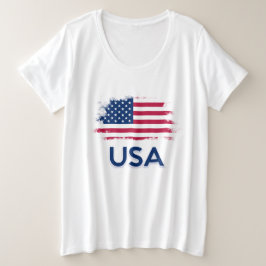 Amerikaanse vlag grote maat t-shirt