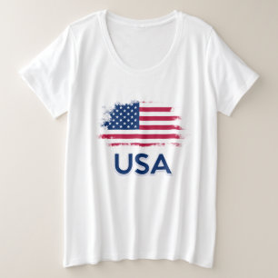 Amerikaanse vlag grote maat t-shirt