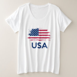Amerikaanse vlag grote maat t-shirt
