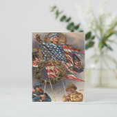 Amerikaanse vlag Grote militaire herdenkingsdag Briefkaart (Staand voorkant)