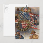 Amerikaanse vlag Grote militaire herdenkingsdag Briefkaart (Voorkant / Achterkant)