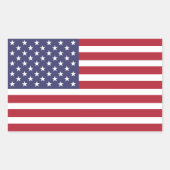 Amerikaanse vlag grote rechthoek rechthoekige sticker (Voorkant)