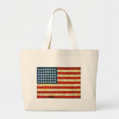 Amerikaanse vlag grote tote bag (Voorkant)