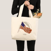Amerikaanse vlag grote tote bag (Voorkant (product))