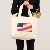 Amerikaanse vlag grote tote bag (Voorkant (product))