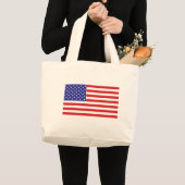 Amerikaanse vlag grote tote bag (Voorkant (product))