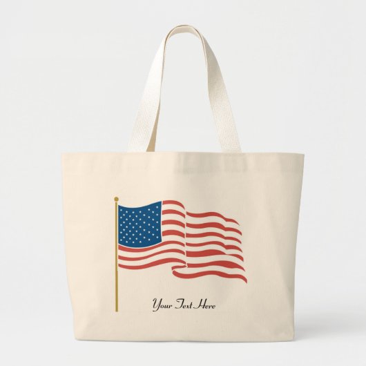 Amerikaanse vlag grote tote bag (Voorkant)