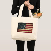 Amerikaanse vlag grote tote bag (Voorkant (product))