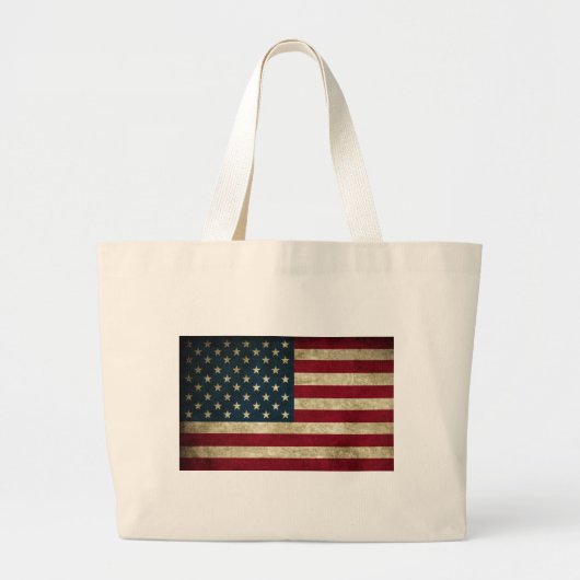Amerikaanse vlag grote tote bag (Voorkant)