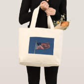 Amerikaanse vlag grote tote bag (Voorkant (product))